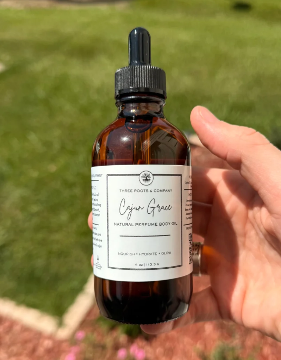 Natural Perfume Oil - Cajun Grace - Body Oil - 4oz dropper bottle