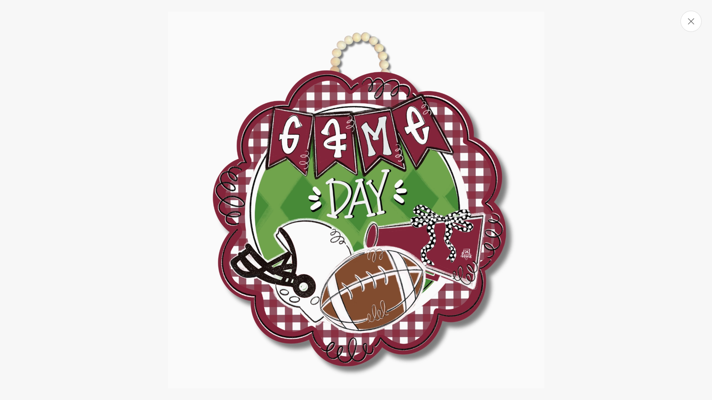 DK Design Maroon Game Day Door Hanger
