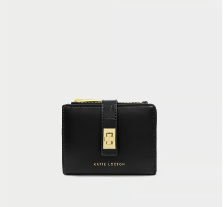 Katie Loxton Orin Twist Lock Wallet- Black