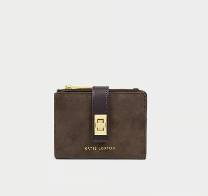 Katie Loxton Orin Twist Wallet- Chocolate
