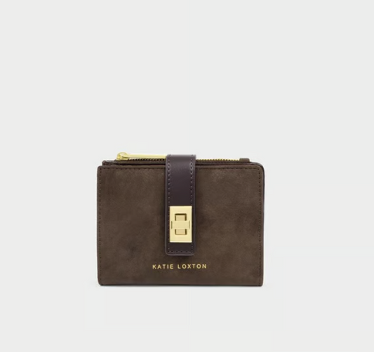 Katie Loxton Orin Twist Wallet- Chocolate
