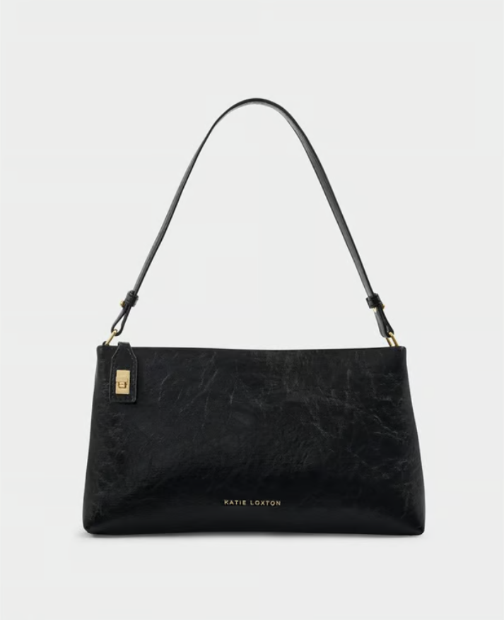 Orin Twist Lock Small Shoulder Bag Black