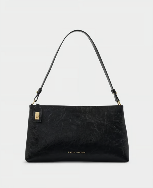 Orin Twist Lock Small Shoulder Bag Black