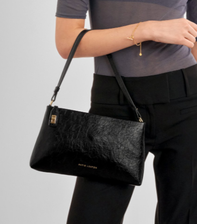 Orin Twist Lock Small Shoulder Bag Black