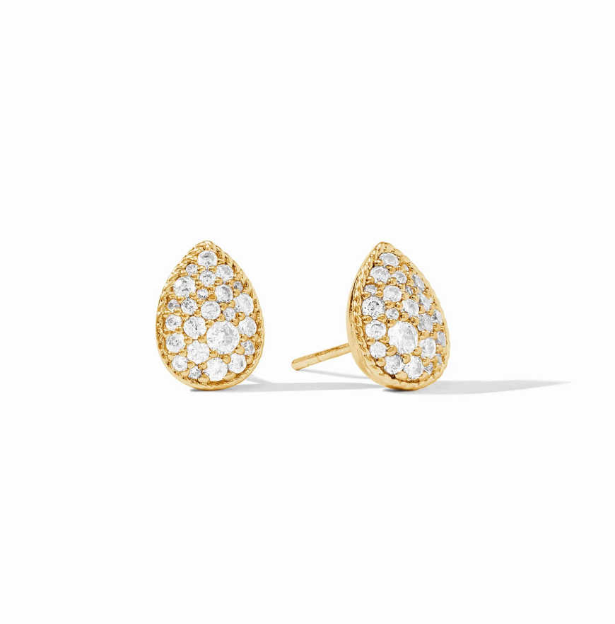 Julie Vos Birthstone Teardrop Stud- Cubic Zirconia