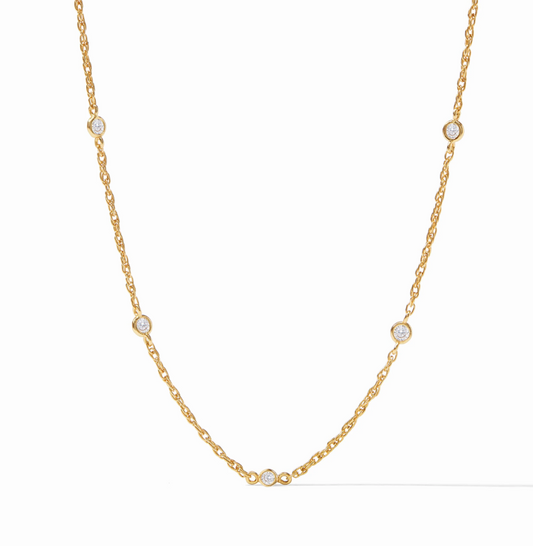Julie Vos Celeste Delicate Station Gold Necklace