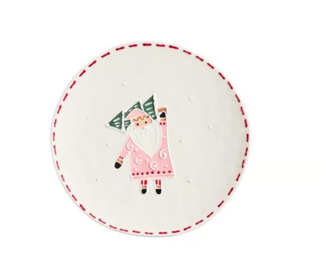 Mary Square Winter Whimsy Santa Plate