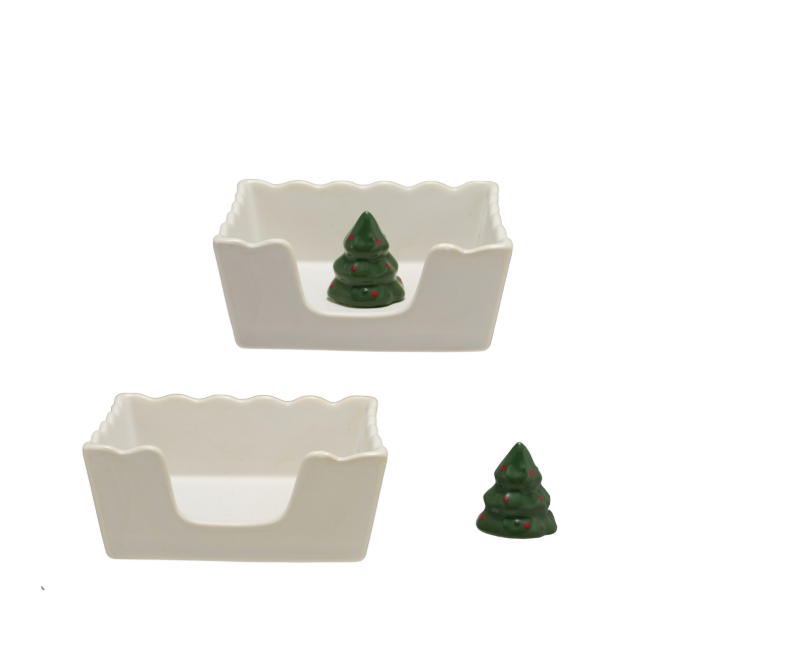 Cocktail Napkin Holder with Tree Weight