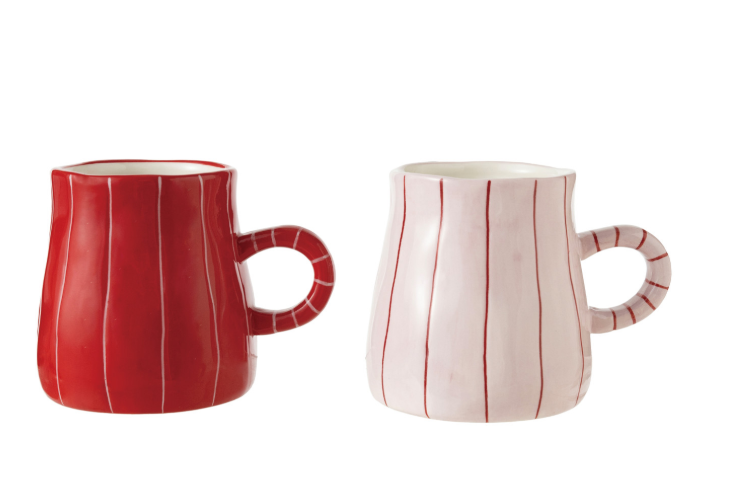 Striped Stoneware Mug