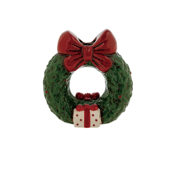 Christmas Wreath Taper Holder