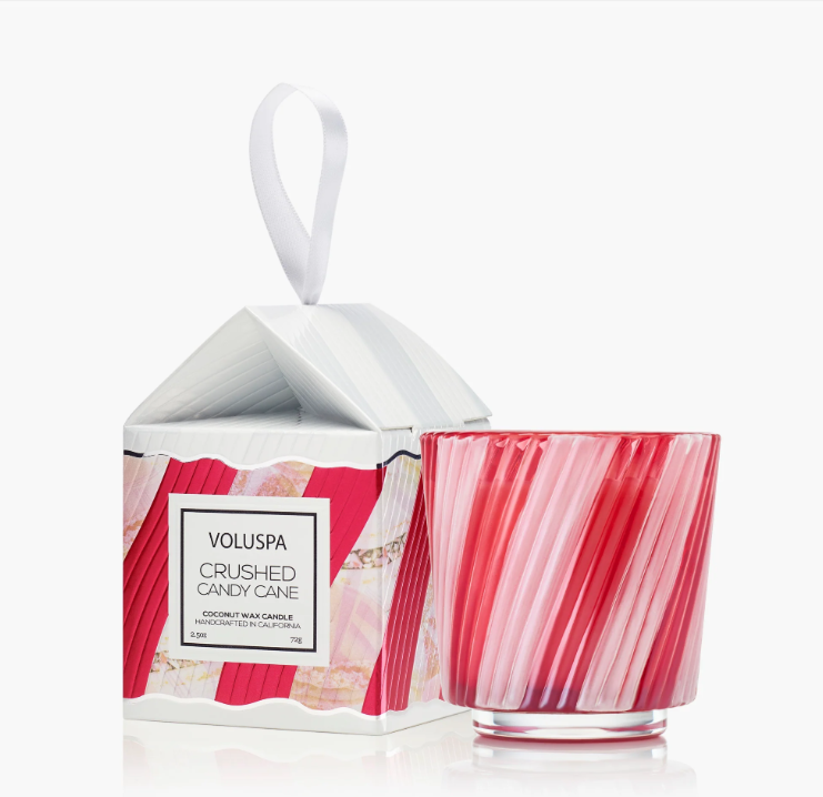 Voluspa Crushed Candy Cane Ornament Candle