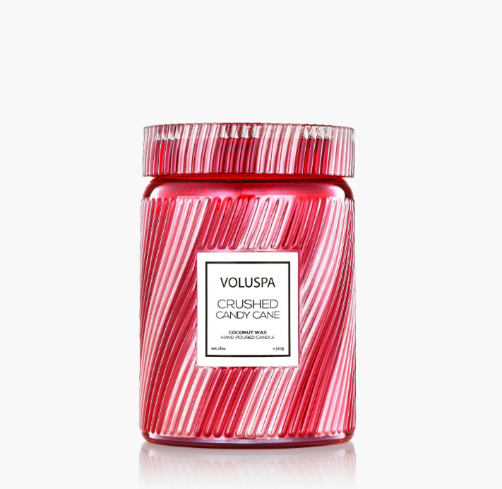 Voluspa Candy Cane Large Jar Candle
