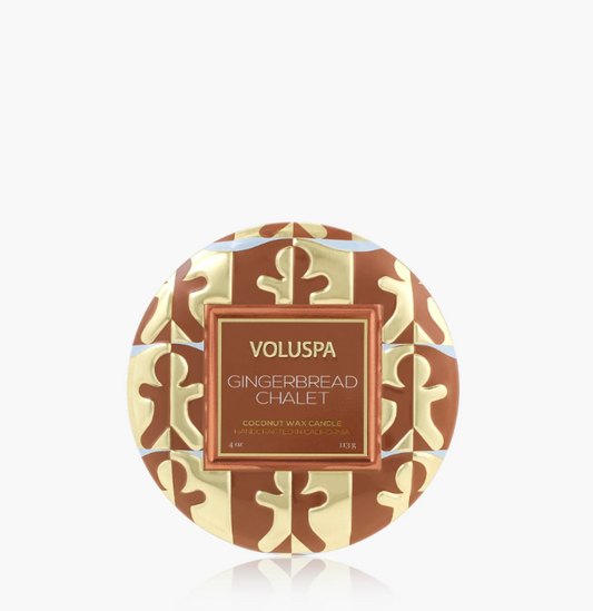 Voluspa Gingerbread Chalet Tin Candle