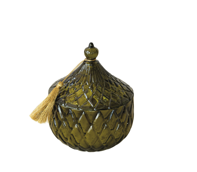 Walk in the Woods Glass Candle with Lid