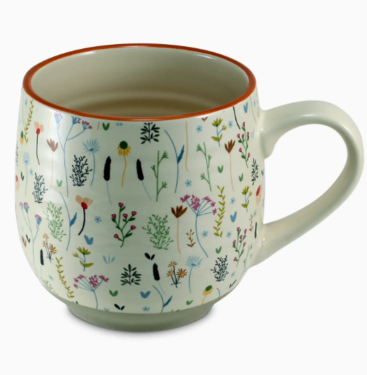 Coffee Mug Make the World a Brighter Place Vintage Floral