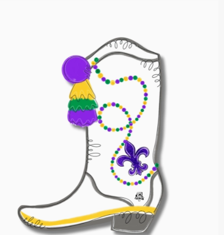 DK Design Mardi Gras Wreath Mini