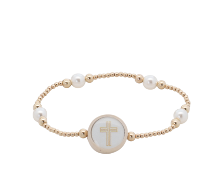Versible Tap to Pray Beaded Braclet- Beloved