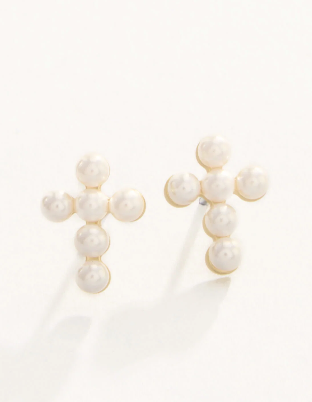 Spartina Sea La Vie Faith Pearl Studs