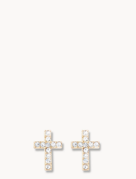 Sea La Vie Have Faith Cross CZ Studs