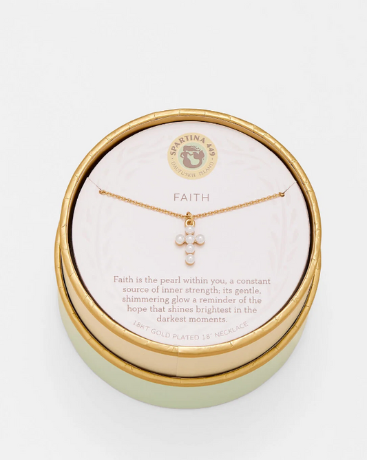 Spartina Sea La Vie Faith Pearl Necklace