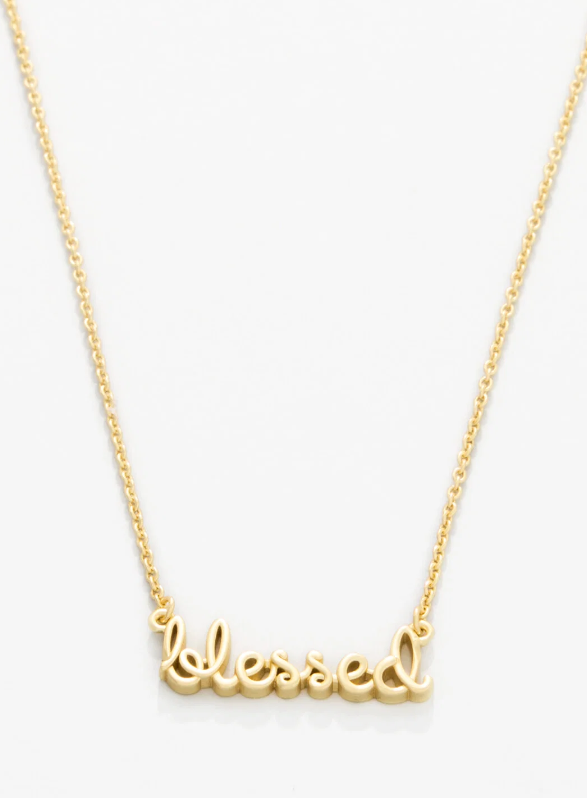 Spartina Sea La Vie Blessed Script Necklace