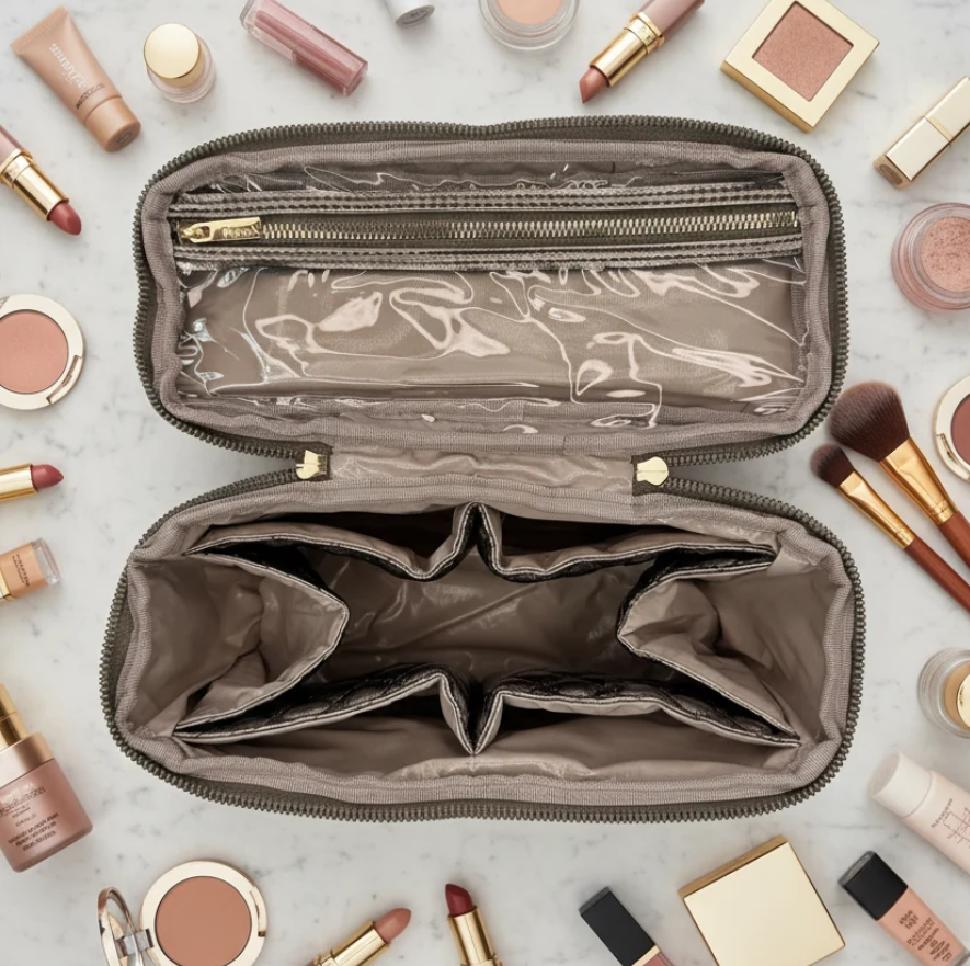 PurseN Getaway Classic Train Case- Bronze