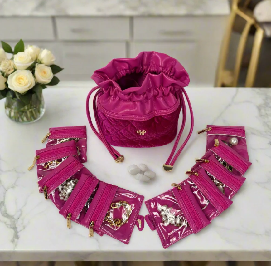 PurseN Pink Velvet Ultra Jewelry Case