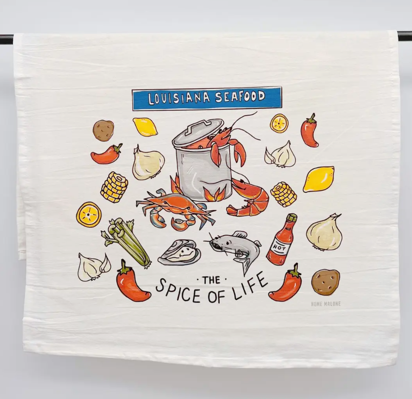 Louisiana Seafood Kitchen Towel