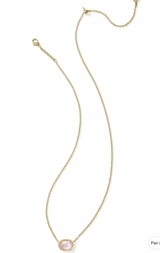 Kendra Scott Daphne Gold Necklace-Pink