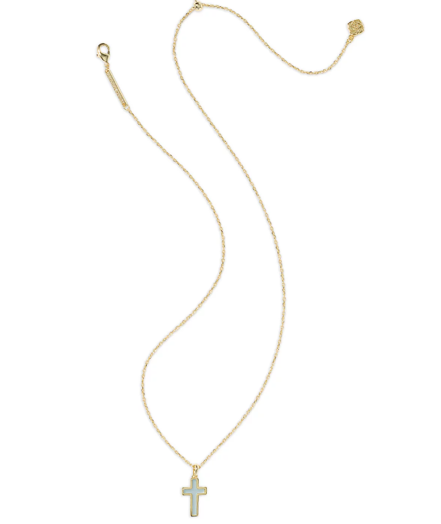 Kendra Scott Cross Necklace-Blue