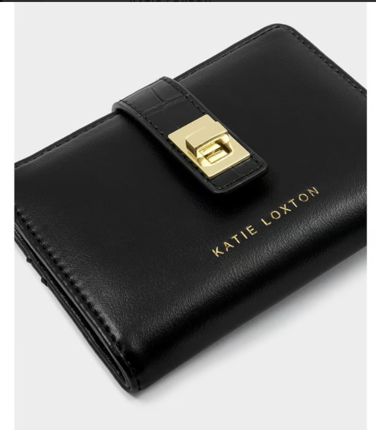 Katie Loxton Orin Twist Lock Wallet- Black