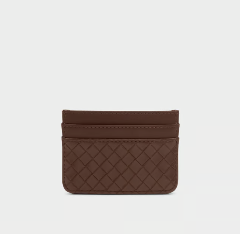 Katie Loxton Nova Woven Card Holder- Chocolate