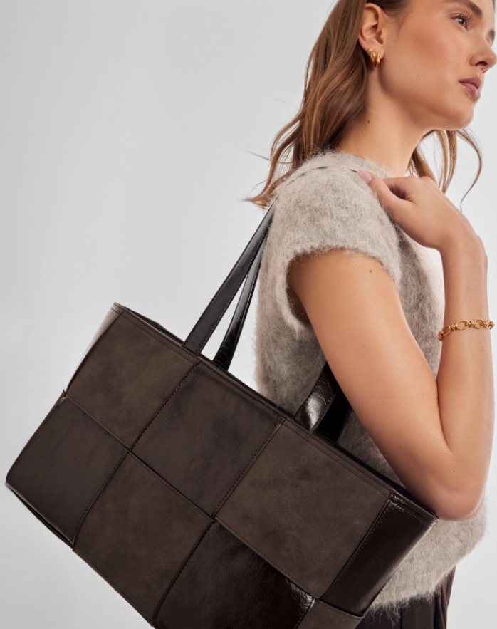 Katie Loxton Taya Tote Bag- Chocolate