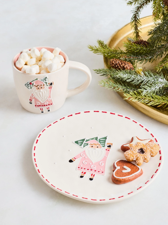 Mary Square Winter Whimsy Santa Plate
