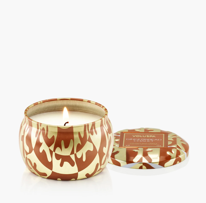 Voluspa Gingerbread Chalet Tin Candle