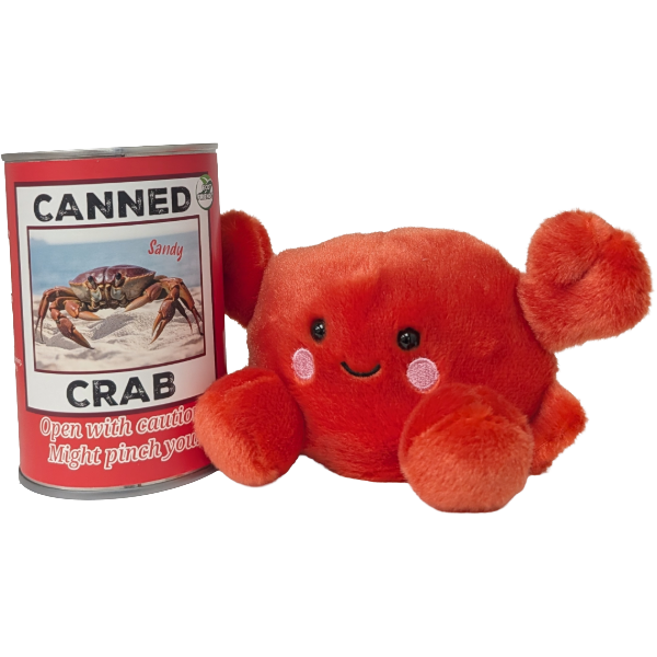 Sandy the Canned Crab Stuffed Animal
